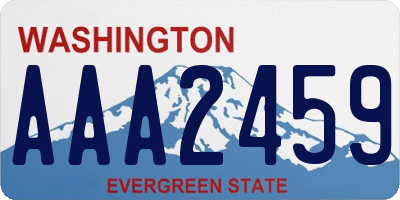 WA license plate AAA2459