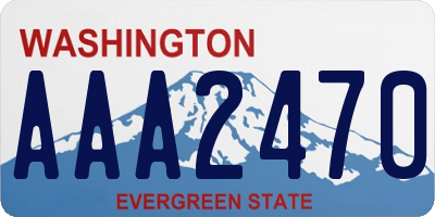 WA license plate AAA2470