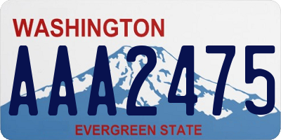 WA license plate AAA2475