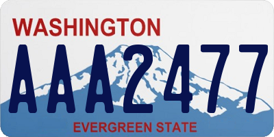 WA license plate AAA2477