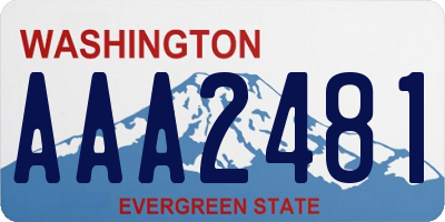 WA license plate AAA2481