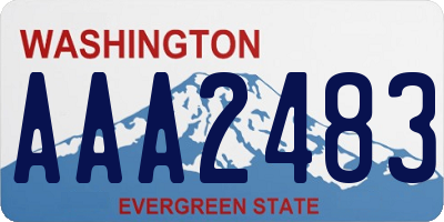 WA license plate AAA2483