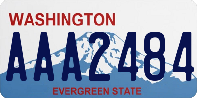 WA license plate AAA2484