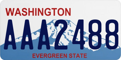 WA license plate AAA2488