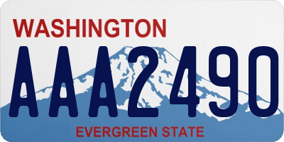 WA license plate AAA2490