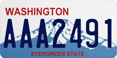 WA license plate AAA2491