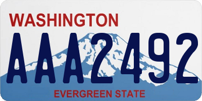 WA license plate AAA2492