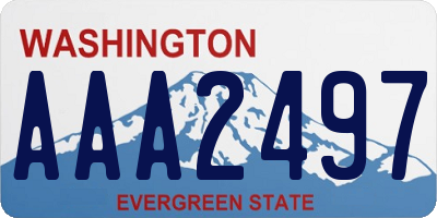 WA license plate AAA2497