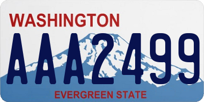 WA license plate AAA2499