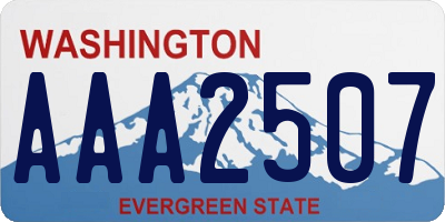 WA license plate AAA2507