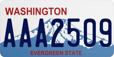 WA license plate AAA2509