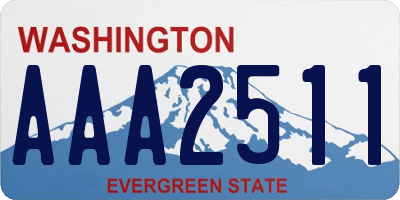 WA license plate AAA2511