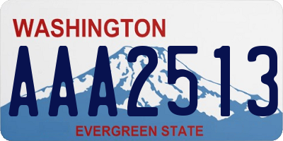 WA license plate AAA2513