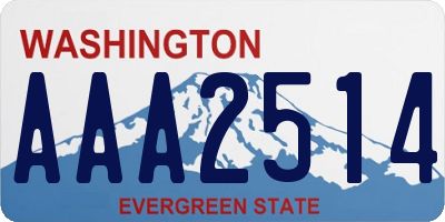 WA license plate AAA2514