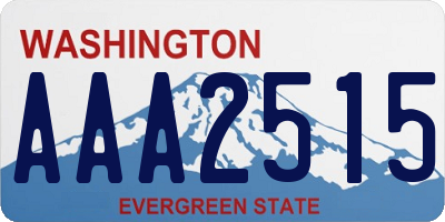 WA license plate AAA2515