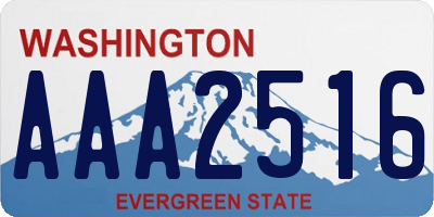 WA license plate AAA2516