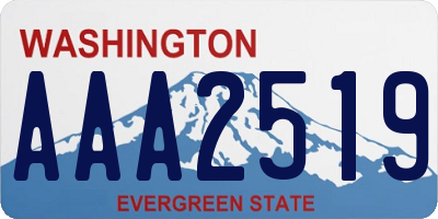 WA license plate AAA2519