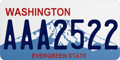 WA license plate AAA2522
