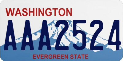 WA license plate AAA2524