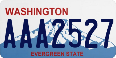 WA license plate AAA2527