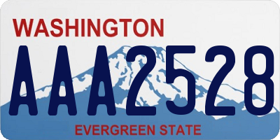WA license plate AAA2528
