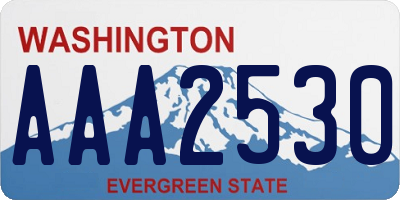 WA license plate AAA2530