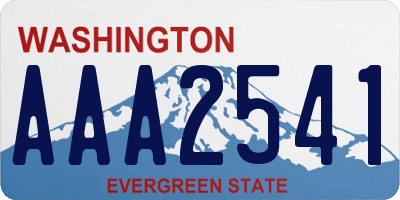 WA license plate AAA2541