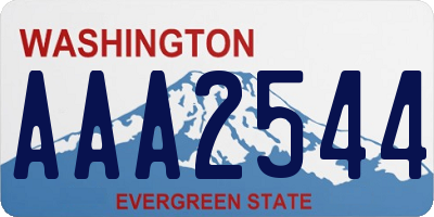 WA license plate AAA2544