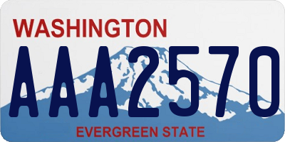 WA license plate AAA2570