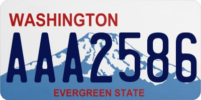 WA license plate AAA2586