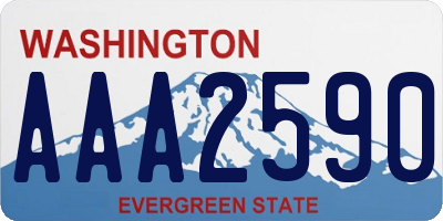 WA license plate AAA2590