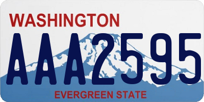 WA license plate AAA2595