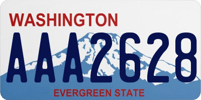 WA license plate AAA2628