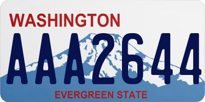 WA license plate AAA2644