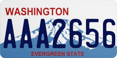 WA license plate AAA2656