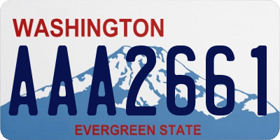 WA license plate AAA2661