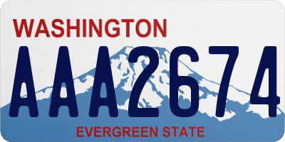 WA license plate AAA2674