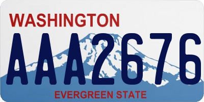 WA license plate AAA2676