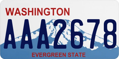 WA license plate AAA2678