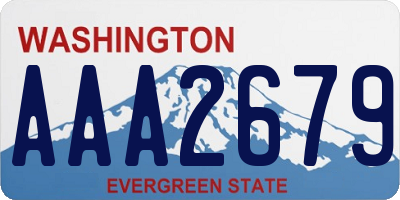 WA license plate AAA2679