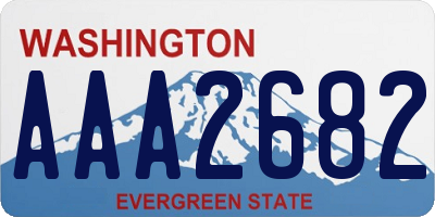 WA license plate AAA2682