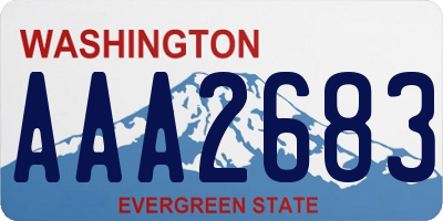 WA license plate AAA2683
