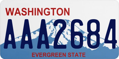 WA license plate AAA2684