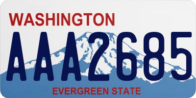 WA license plate AAA2685