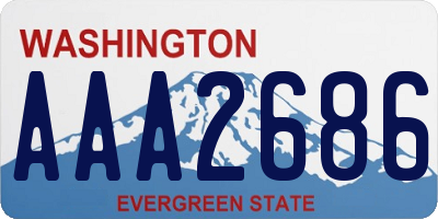 WA license plate AAA2686