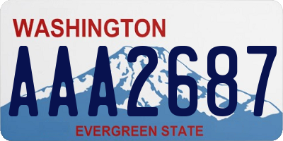 WA license plate AAA2687