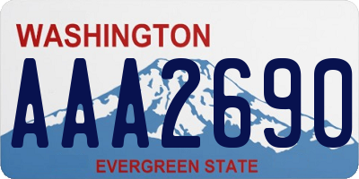 WA license plate AAA2690