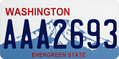 WA license plate AAA2693