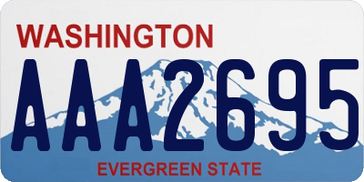 WA license plate AAA2695