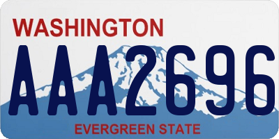 WA license plate AAA2696